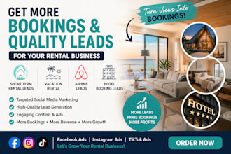 generate short term rental leads vacation rental airbnb lead hotel booking leads