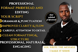 format, proofread, and edit your script