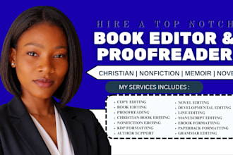 developmental edit proofread fantasy ya romance thriller literary fiction book