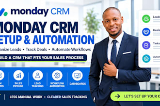 setup monday CRM forms and automate sales workflows
