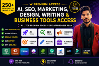 provide premium ai, SEO, marketing, design, writing and business tools