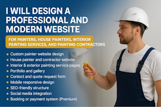 design painter website, house painter, interior painting, contractor website