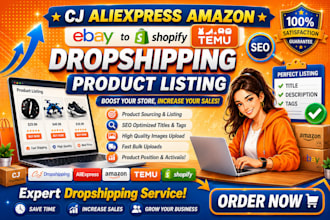do cj aliexpress amazon to ebay shopify temu wix dropshipping product listing