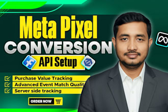set up facebook conversion API ga4 GTM and meta pixel tracking