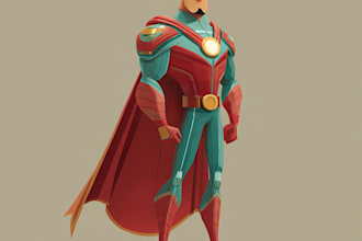 create scifi, fantasy, superhero character design