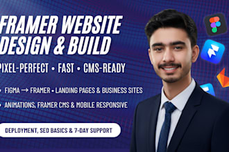 design and build a premium framer website, landing page or cms