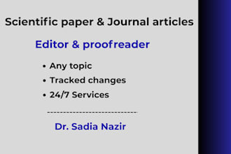 proofread and edit your scientific paper or journal article