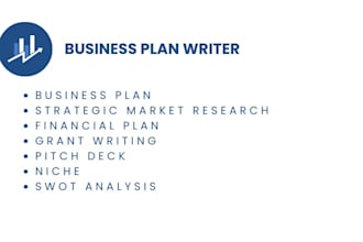 develop investor ready business plan ,proposals and financial plans