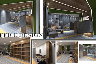 do 3d interior design office
