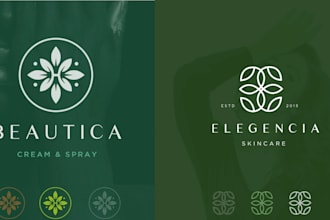 do spa, nails, hair, cosmetics, beauty salon, and skin care logo design