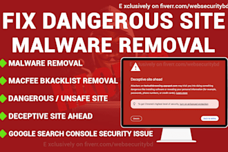 fix deceptive site,dangerous site,blacklist removal,wordpress malware removal
