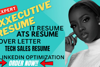 create professional executive resume ats resume IT resume tech sales resume