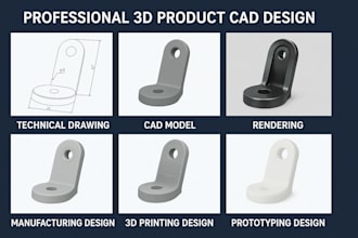 do 3d product cad design 3d model for manufacturing rendering in solidworks