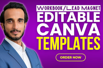 design editable canva social media templates and workbook design