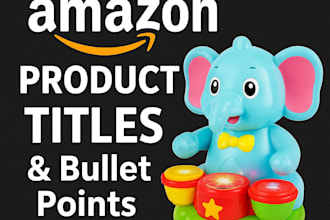 write SEO optimized amazon product titles and bullet points