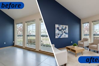 do professional virtual staging for real estate photos