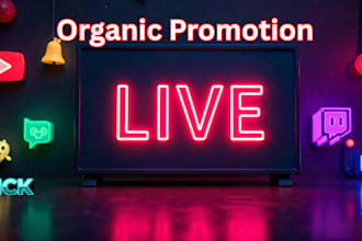 do organic twitch channel, kick channel promotion to real engagement