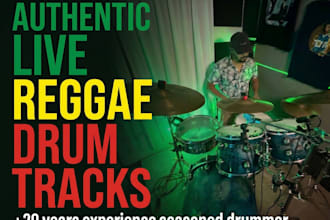 record authentic live reggae drum tracks for your song