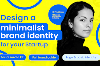 design a minimalist brand identity for your startup