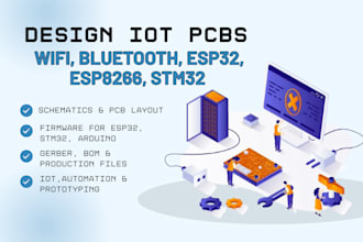 design iot pcbs with wifi, bluetooth, esp32, stm32