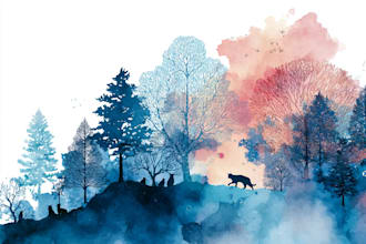 draw digital watercolor illustration