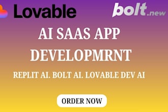 build ai saas app with replit ai, bolt ai,bolt new, lovable dev ai