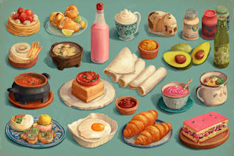 draw any food illustration