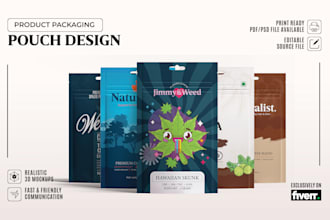 do premium product packaging design, pouch design and coffee bag design
