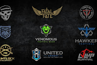do military tactical adventure badge logo design