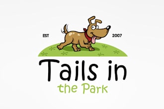 design amazing dog walking service logo