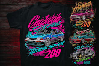 create automotive car t shirt designs