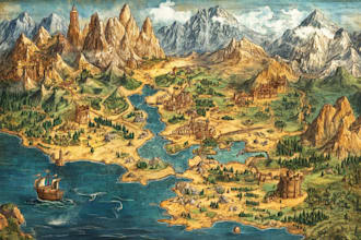 fantasy map design map illustration fantasy map