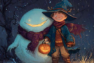draw christmas and halloween illustrations
