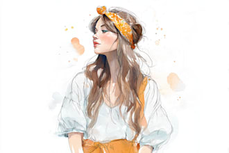draw a custom watercolor illustration of you