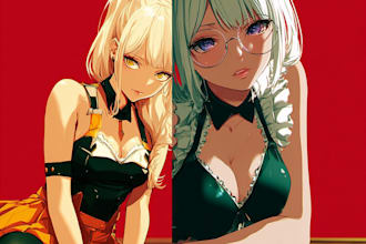 draw anime character or fan art illustration