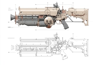 create weapon concept art for you