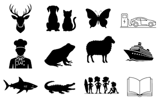 create custom silhouette vector illustrations, clipart, logo and designs