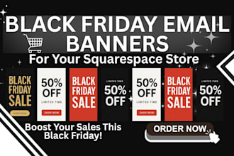 design black friday email banners for your squarespace site
