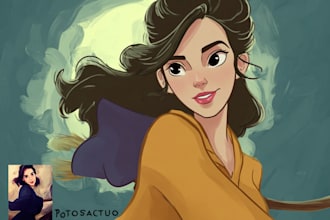 paint your portrait in disney style