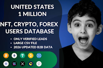 provide 1 million USA nft crypto forex users emails database