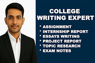 write assignment, internship reports and project reports