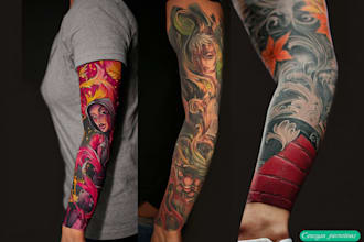 do sleeve tattoo design tattoo cover up custom tattoo design