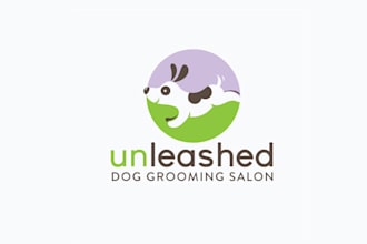 design wonderful dog grooming salon logo