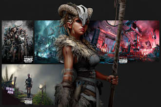draw stylized character, game character, realistic character