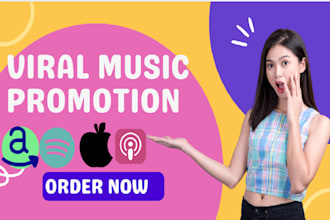 promote your music on amazon music, spotify, and apple music for viral exposure