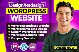 build, redesign, or customize a professional wordpress website for your business