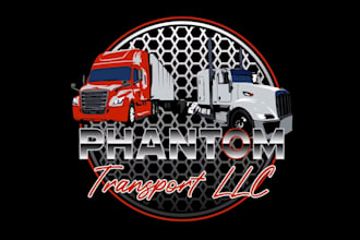 design high quality classic truck trailer logo