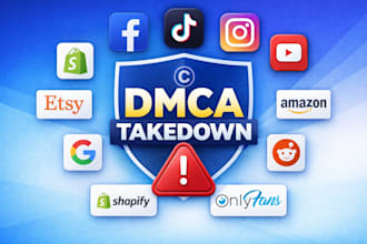 dmca copy right false account removel legal notice drafting,