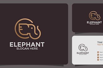 create a beautiful elephant logo