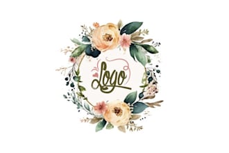 design an elegant and creative floral logo for your brand